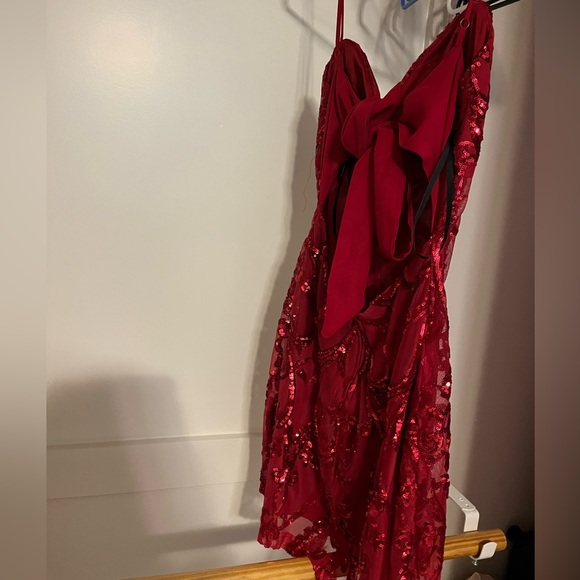 Red Homecoming Mini Dress - Picture 2 of 3